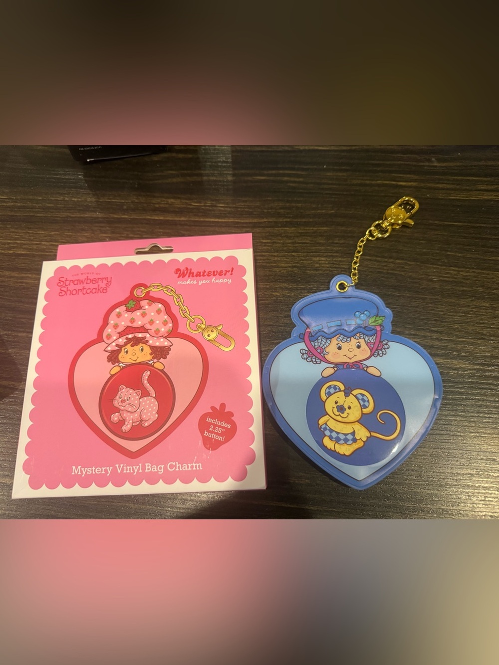 Whatever! Makes You Happy x Strawberry Shortcake bag charm- Blueberry
